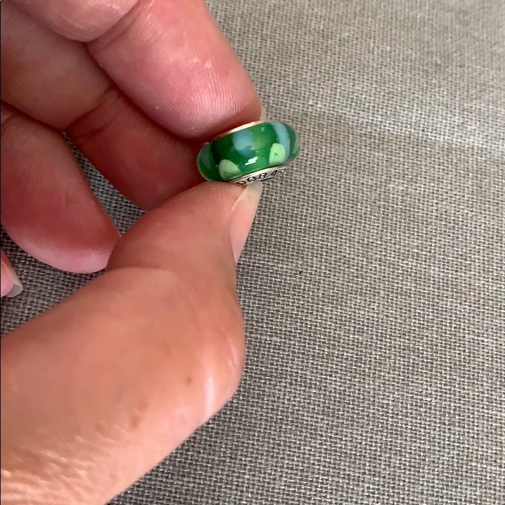 Pandora Murano Glass Charm-Green/Blue